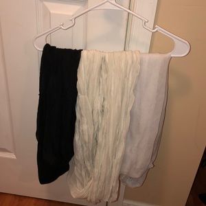 Infinity scarves. All 3 sold together.